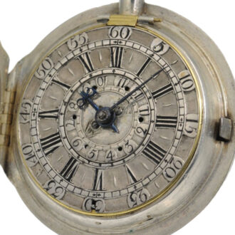 German silver repoussé quarter repeating watch Circa 1780