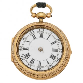 English gold quarter repeating pocket by Tompion Circa 1700