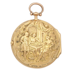 English 20 carat gold repoussé verge watch Circa 1731