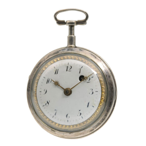 French silver verge watch with erotic scene Circa 1770 French silver verge watch with erotic scene Circa 1770