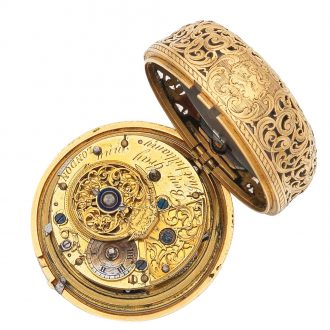English gold half quarter repeating pocket watch Circa 1748