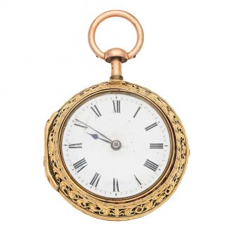 English gold half quarter repeating pocket watch Circa 1748