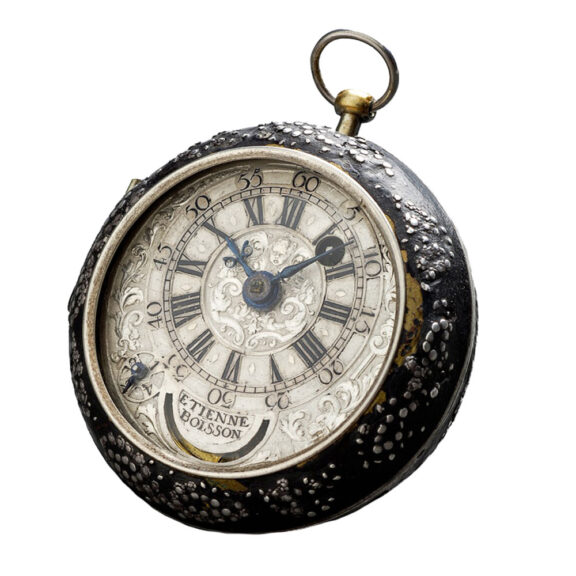 French silver verge watch with mock pendulum Circa 1710 French silver verge watch with mock pendulum Circa 1710