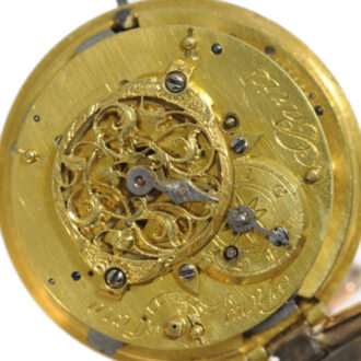 French gold repeating à toc et à tac verge watch Circa 1780