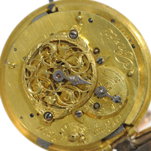 French gold repeating à toc et à tac verge watch Circa 1780 French gold repeating à toc et à tac verge watch Circa 1780