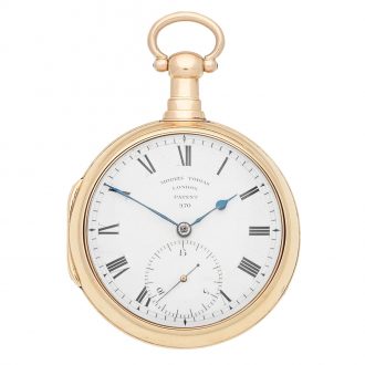English 18K gold watch with rack lever escapement Circa 1812