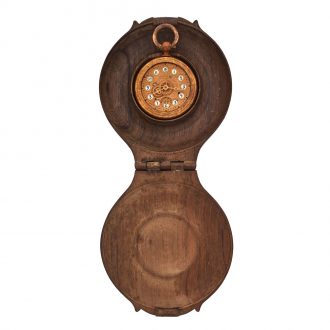 Russian pocket watch entirely made of boxwood Circa 1860