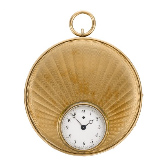 Rare and large French ruby cylinder montre à tact watch Circa 1800