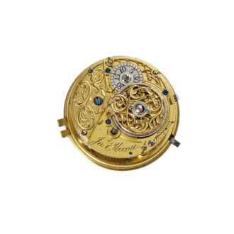English gold pair cased watch with regulator dial Circa 1751