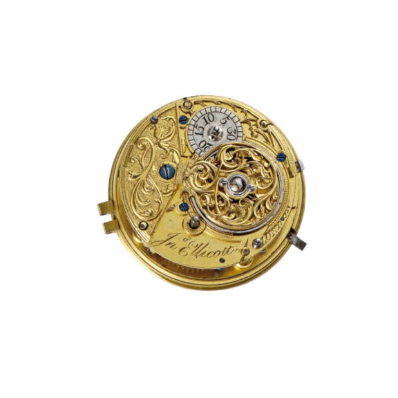 English gold pair cased watch with regulator dial Circa 1751 English gold pair cased watch with regulator dial Circa 1751