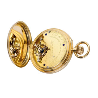 English precision pocket watch with minute tourbillon Circa 1899