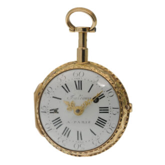 French gold and enamel verge with chatelaine Circa 1770