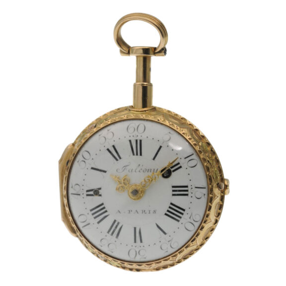French gold and enamel verge with chatelaine Circa 1770 French gold and enamel verge with chatelaine Circa 1770