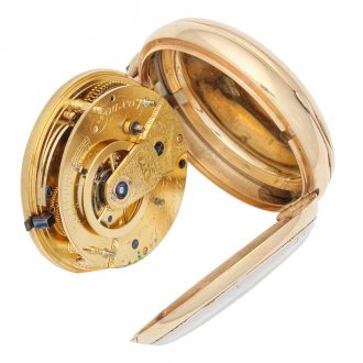 English 18 carat gold duplex pocket watch Circa 1819