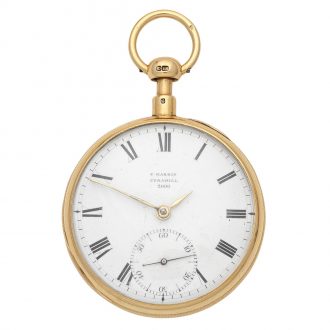 English gold half quarter repeating cylinder watch Circa 1822
