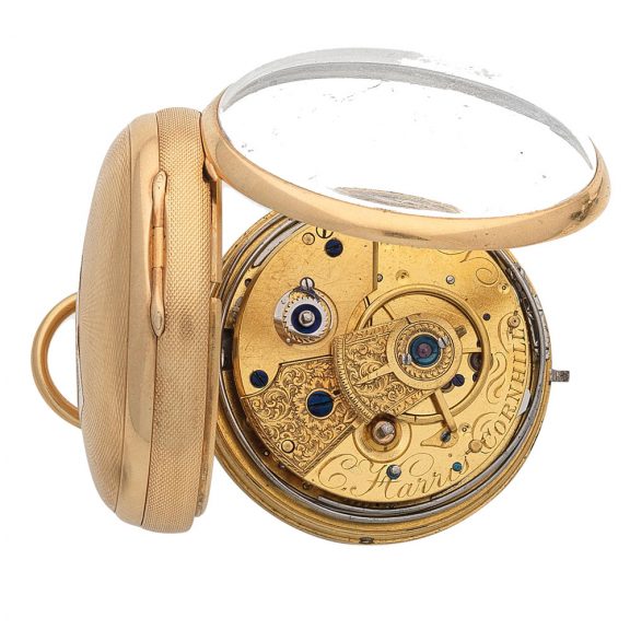 English gold half quarter repeating cylinder watch Circa 1822 English gold half quarter repeating cylinder watch Circa 1822