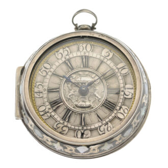 English silver pair cased verge pocket watch Circa 1690