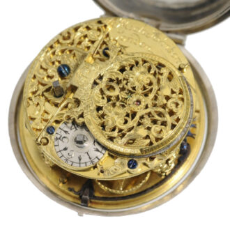 English silver pair cased verge pocket watch Circa 1690