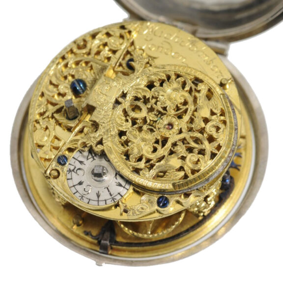 English silver pair cased verge pocket watch Circa 1690 English silver pair cased verge pocket watch Circa 1690