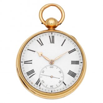 English 18 carat gold duplex pocket watch Circa 1819