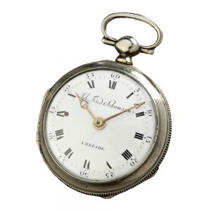 German silver open faced verge pocket watch Circa 1800
