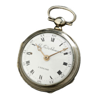 German silver open faced verge pocket watch Circa 1800