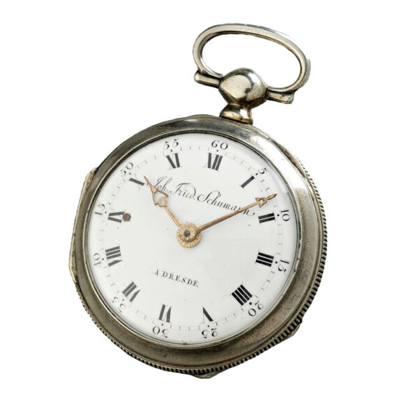 German silver open faced verge pocket watch Circa 1800