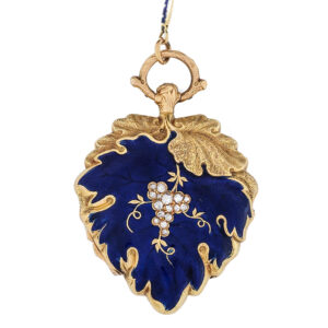 English gilt metal with enamel key wind form watch Circa 1865