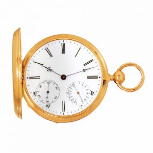 Swiss eight-day going watch with power reserve Circa 1850