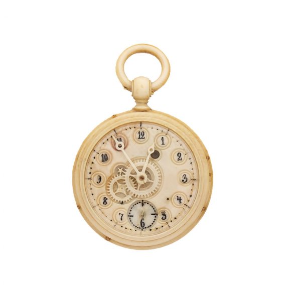 Extremely Russian watch entirely made of bone Circa 1865