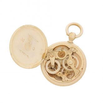 Extremely Russian watch entirely made of bone Circa 1865