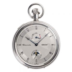 Swiss silver open faced heavy deck chronometer Circa 1997