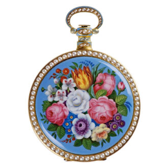 Swiss gold enamel watch for the Chinese market Circa 1830
