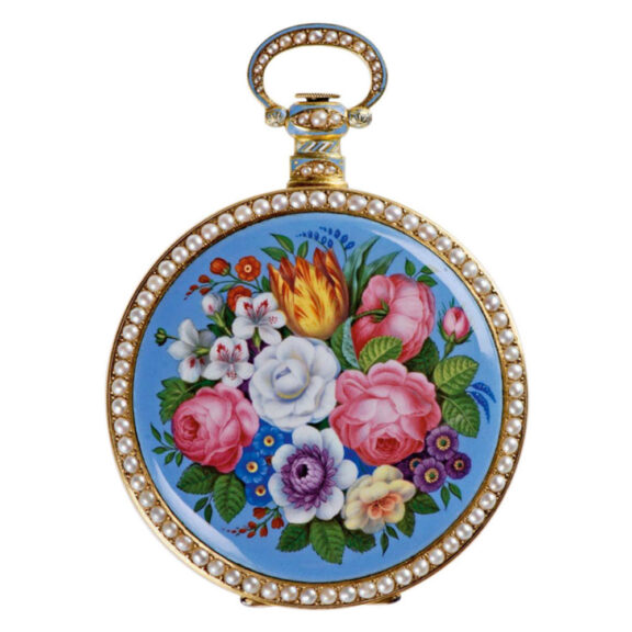 Swiss gold enamel watch for the Chinese market Circa 1830 Swiss gold enamel watch for the Chinese market Circa 1830