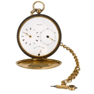 Rare and slim French hunting cased ruby cylinder watch Circa 1829