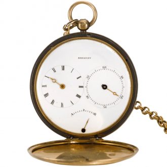 Rare and slim French hunting cased ruby cylinder watch Circa 1829