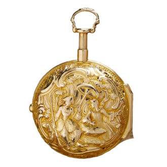 English gold pair cased Repoussé verge watch Circa 1730
