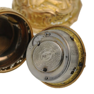 English gold pair cased Repoussé verge watch Circa 1730