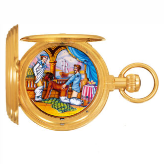 Fine Swiss gold erotic automaton minute repeater Circa 1910