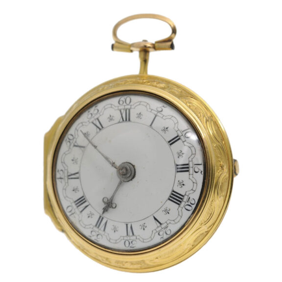 English 20k gold open worked Repoussé watch Circa 1792 English 20k gold open worked Repoussé watch Circa 1792