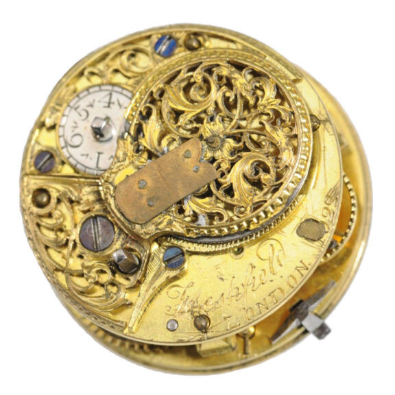 English 20k gold open worked Repoussé watch Circa 1792 English 20k gold open worked Repoussé watch Circa 1792