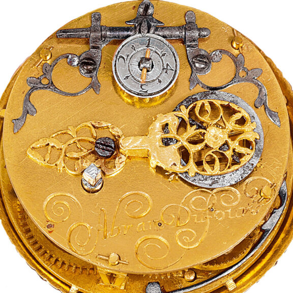Swiss gold, enamel and diamond set lady's watch Circa 1640 Swiss gold, enamel and diamond set lady's watch Circa 1640