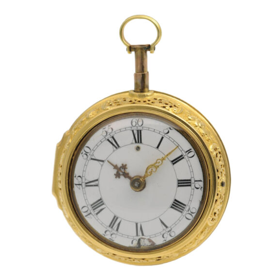 English 22k gold quarter repeating Repoussé watch Circa 1720 English 22k gold quarter repeating Repoussé watch Circa 1720