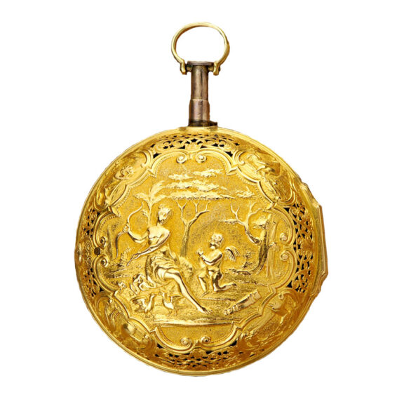 English 22k gold quarter repeating Repoussé watch Circa 1720