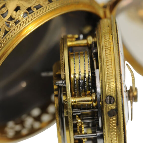 English 22k gold quarter repeating Repoussé watch Circa 1720 English 22k gold quarter repeating Repoussé watch Circa 1720