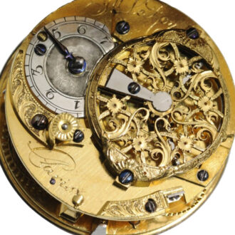 French 20k gold verge watch with chatelaine Circa 1770 French 20k gold verge watch with chatelaine Circa 1770