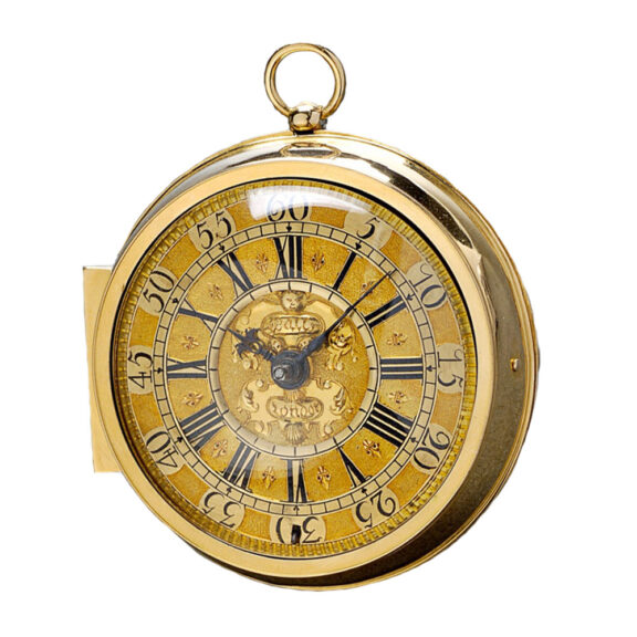 English gold pair cased verge pocket watch Circa 1702 English gold pair cased verge pocket watch Circa 1702