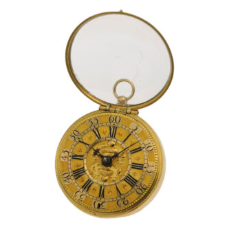 English gold pair cased verge pocket watch Circa 1702 English gold pair cased verge pocket watch Circa 1702