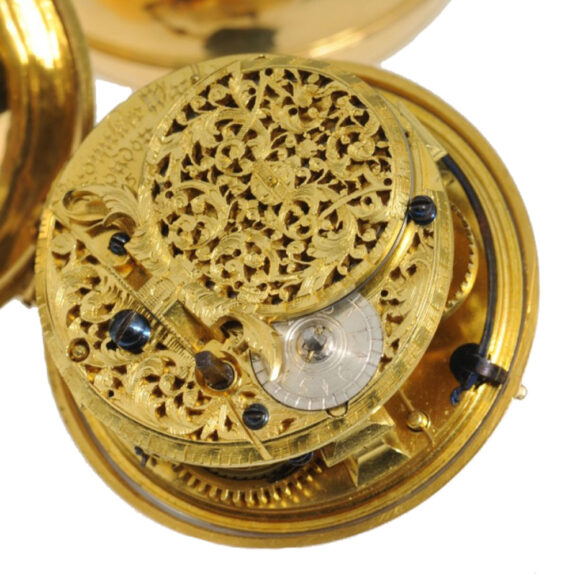 English gold pair cased verge pocket watch Circa 1702 English gold pair cased verge pocket watch Circa 1702