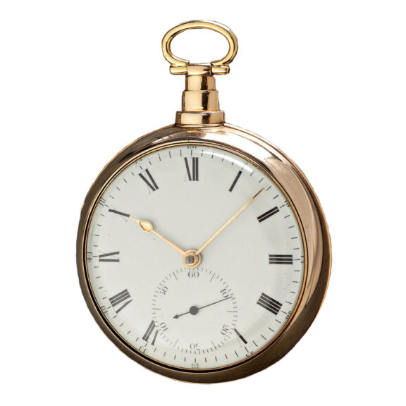 English gold open faced chronometer pocket watch Circa 1803